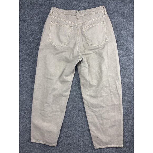 Abercrombie & Fitch Taper Jeans Womens 30 10S Beige High Rise Curve Love - Picture 7 of 8